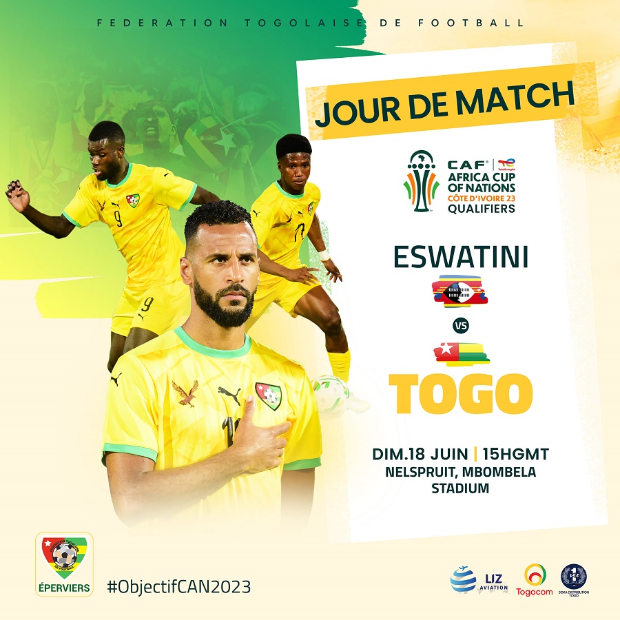 Eliminatoires CAN 2023 / J5: Livestream du match Eswatini vs Togo