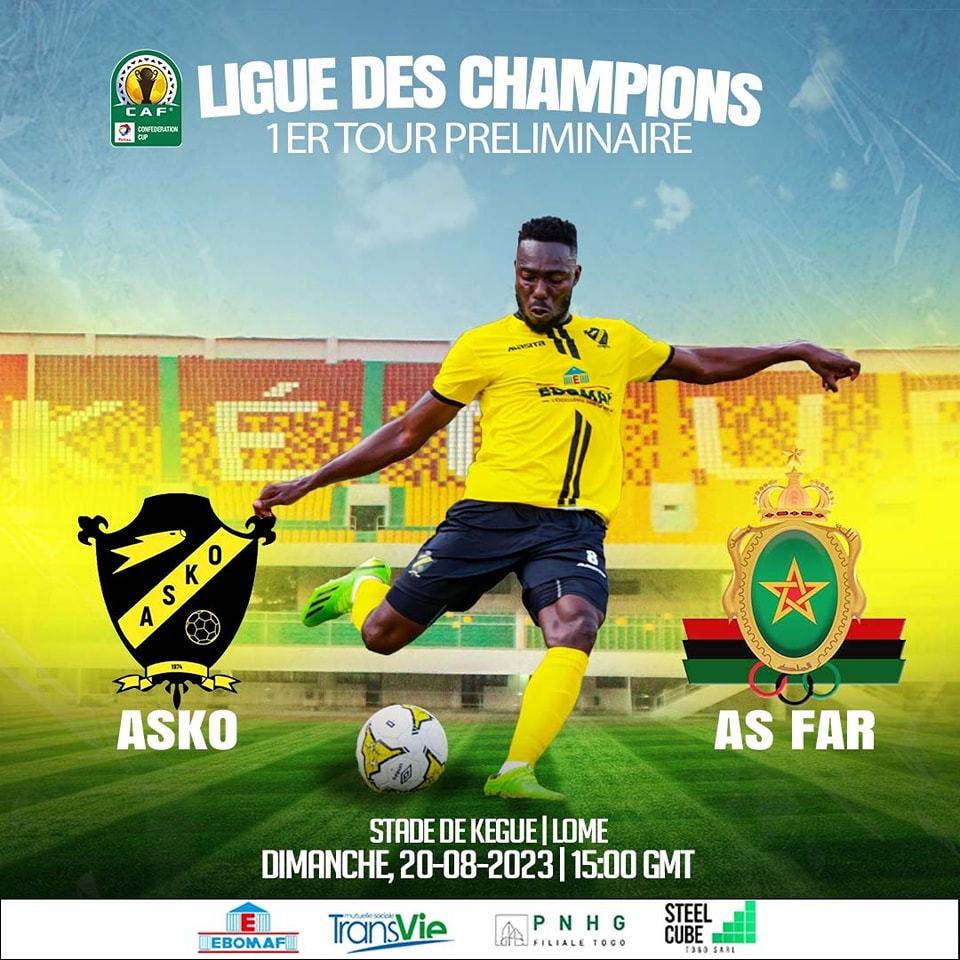 Préliminaires LDC CAF : Livestream du match ASKO (Togo) vs AS FAR (Maroc)