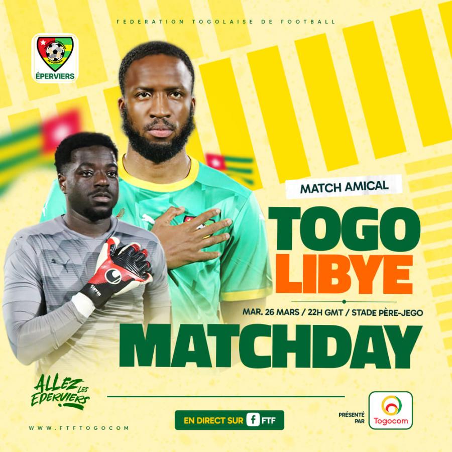 Fenêtre FIFA Mars 2024 / Livestream du match amical Togo vs Libye