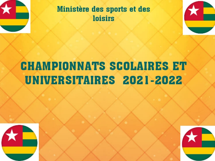 Retour des championnats scolaires et universitaires pour le compte de l'année académique 2021-2022.