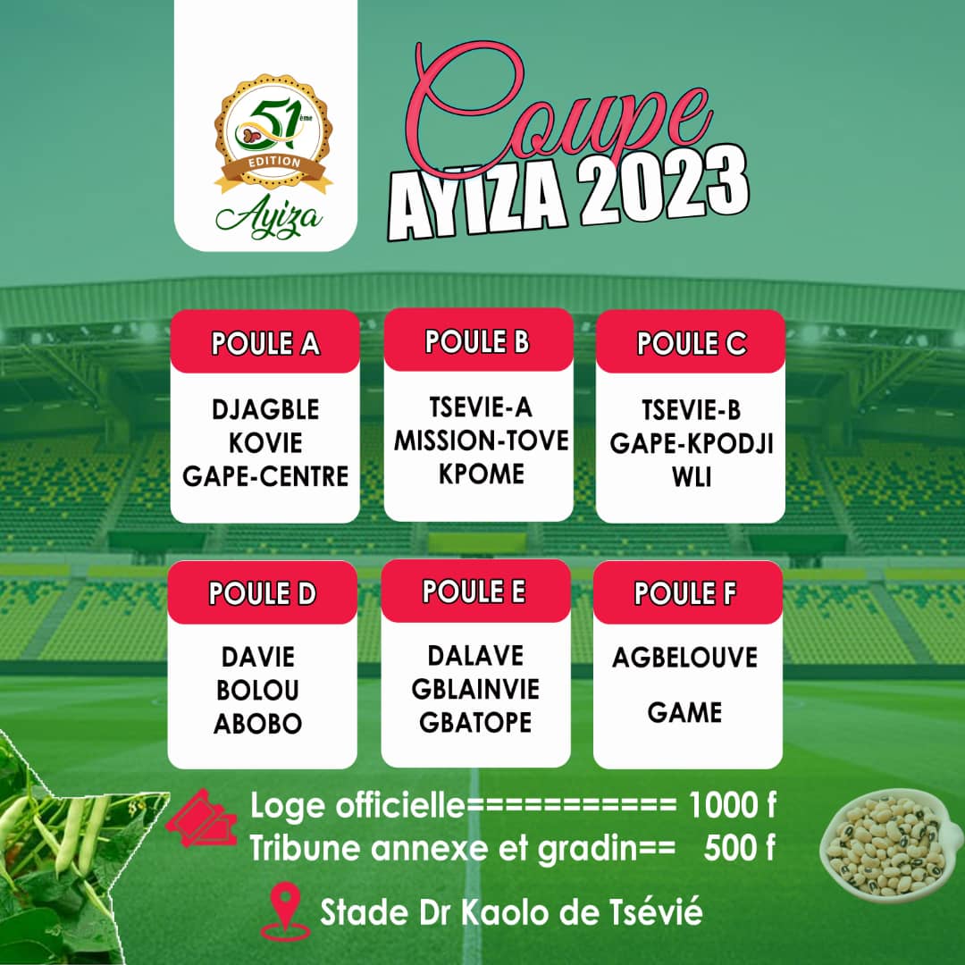 Coupe AYIZA édition 2023 : Deux matchs en ouverture ce samedi